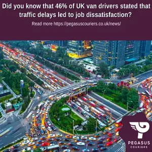 Traffic congestion in the UK. A recent courier survey shows that congestion leads to job dissatisfaction.