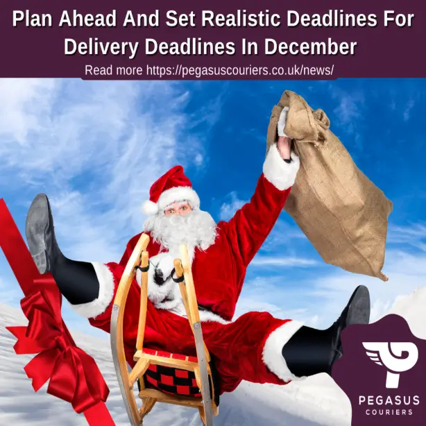 Santa on a sled. We give tips on parcel delays - how to avoid them.